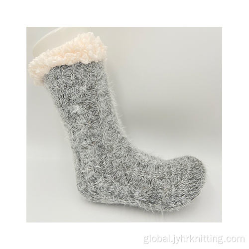 Ladies Slipper Socks With Grips Thermal Knitted Slipper Socks With Grippers Manufactory